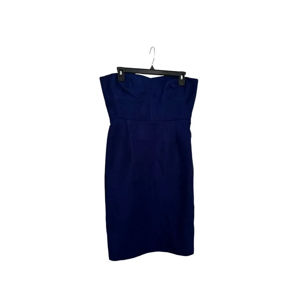 J.Crew navy strapless fit‑and‑flare dress - Size 10 - Pre-owned